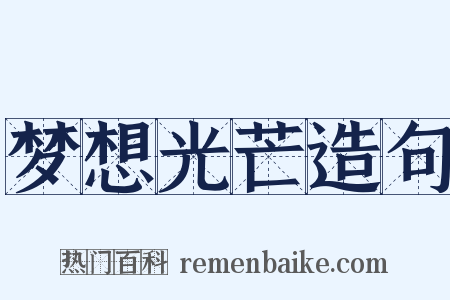 梦想光芒造句是什么意思的图片